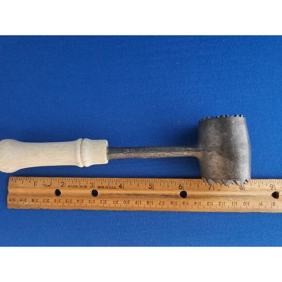 Vintage Franco Aluminum 7-3/4" Meat Tenderizer - Fine & Coarse Pounder Mallet - Picture 8 of 8